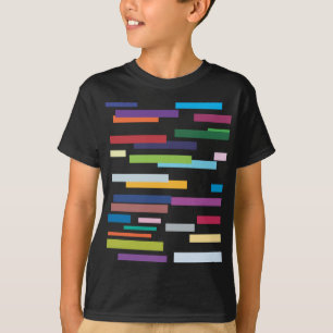 Farbiges Streifen-Kinderschwarzes T-Shirt
