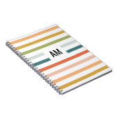 Farbiges Streifen-Monogramm Notizblock (Rechte Seite)