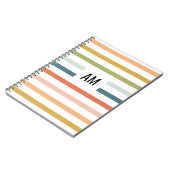 Farbiges Streifen-Monogramm Notizblock (Linke Seite)