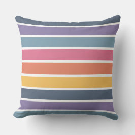 Farbiges Streifenmuster Kissen