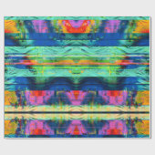 Farbiges Streifenmuster Papier Geschenkpapier (Flach)