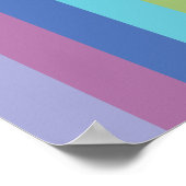 Farbiges Streifenmuster Poster (Ecke)