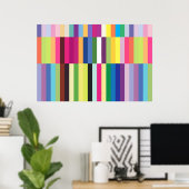 Farbiges Streifenmuster Poster (Heimbüro)