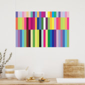 Farbiges Streifenmuster Poster (Küche)