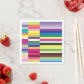 Farbiges Streifenmuster Serviette (Beispiel)