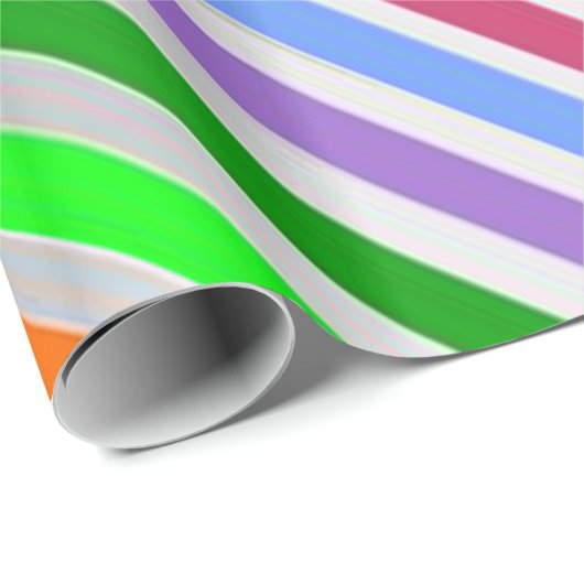 Farbiges Streifenpapier Geschenkpapier (Rolleneckpunkt)