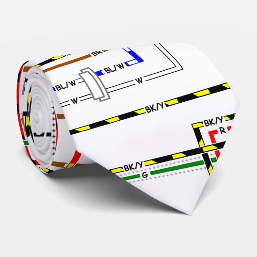 Farbiges Stromsystem Krawatte (Gerollt)