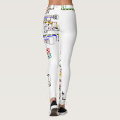 Farbiges Stromsystem Leggings (Rückseite)