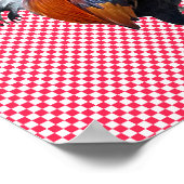 Farbiges Struthoster-Poster Poster (Ecke)