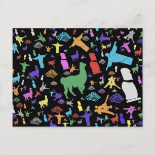 Farbiges Südamerika Postkarte