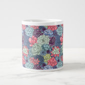 Farbiges, sukkulentes Muster Jumbo-Tasse (Vorderseite)
