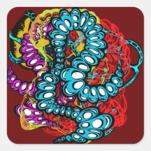 Farbiges Surreal Abstrakte Raupe Design