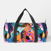 Farbiges Surreal-Abstraktes Muster Duffle Bag (Rückseite)