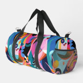 Farbiges Surreal-Abstraktes Muster Duffle Bag (Rechte Ecke)