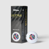 Farbiges Surreal-Abstraktes Muster Golfball (Verpackungen)