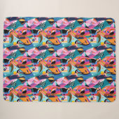 Farbiges Surreal-Abstraktes Muster Sherpadecke (Vorderseite (Horizontal))
