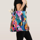 Farbiges Surreal-Abstraktes Muster Tasche (Von Nahem)