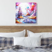 Farbiges surreales Land Leinwanddruck (Insitu (Schlafzimmer))