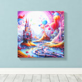 Farbiges surreales Land Leinwanddruck (Insitu (Holzboden))