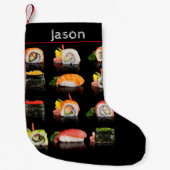 farbiges Sushi-Foto Kleiner Weihnachtsstrumpf (Vorderseite)