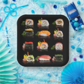farbiges Sushi-Foto Pappteller (Party)