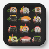 farbiges Sushi-Foto Pappteller (Vorderseite)