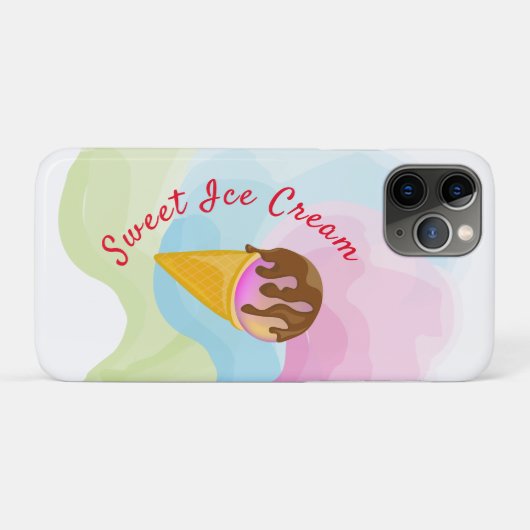 Farbiges Süßeis in einem Kegel Case-Mate iPhone Hülle (Rückseite (Horizontal))