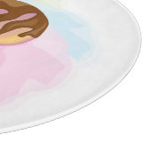 Farbiges Süßeis in einem Kegel Schneidebrett (Ecke)