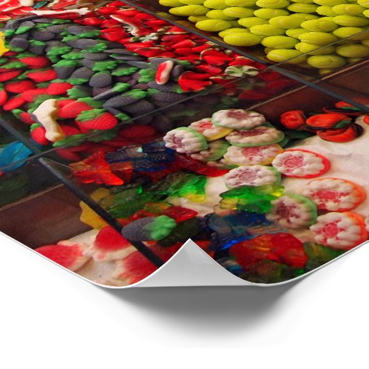 Farbiges Süßwarenposter Poster (Ecke)