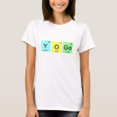 Farbiges Symbol für das chemische Element Yoga T-Shirt (Vorderseite)