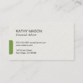 Farbiges Symbol für Finanzwachstum | Investitionen Visitenkarte (Rückseite)