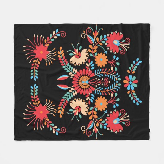 Farbiges symmetrisches Design Fleecedecke (Vorderseite (Horizontal))