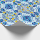 Farbiges symmetrisches, nahtloses Muster, Design i Geschenkpapier (Ecke)