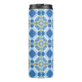 Farbiges symmetrisches, nahtloses Muster, Design i Thermosbecher (Rückseite)