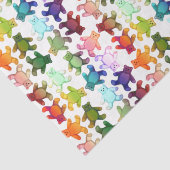 Farbiges Teddy Bears Wrapping Paper Seidenpapier (Detail)