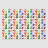 Farbiges Teddy Bears Wrapping Paper Seidenpapier (Vorderseite)