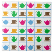 Farbiges Teelöffelmuster Fliese (Vorderseite)