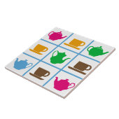 Farbiges Teelöffelmuster Fliese (Seite)