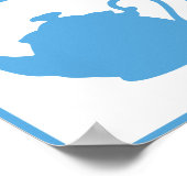 Farbiges Teelöffelmuster Poster (Ecke)