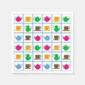 Farbiges Teelöffelmuster Serviette (Vorderseite)