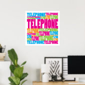 Farbiges Telefon Poster (Heimbüro)