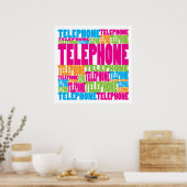 Farbiges Telefon Poster (Küche)