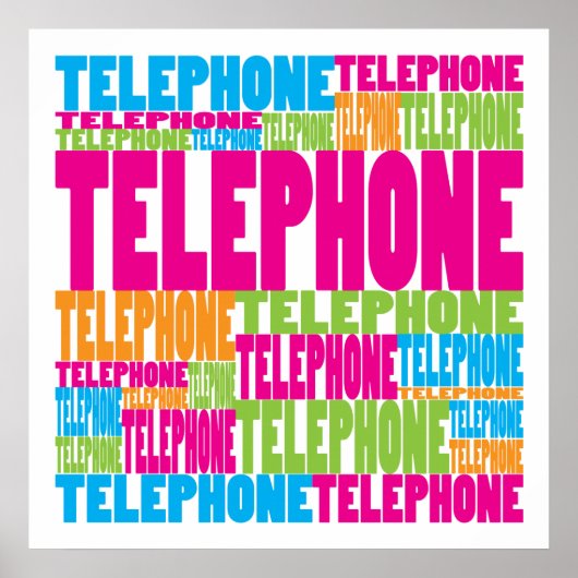 Farbiges Telefon Poster (Vorne)