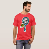 Farbiges Tennis Racket String Tee Shirt (Vorne ganz)