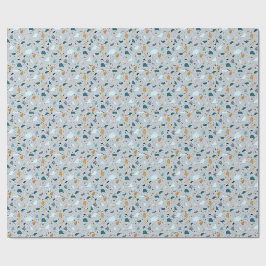 Farbiges Terrazzo-Muster Geschenkpapier (Flach)