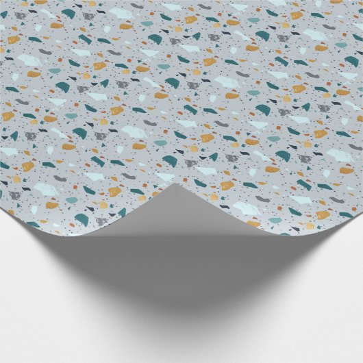 Farbiges Terrazzo-Muster Geschenkpapier (Ecke)