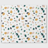 Farbiges Terrazzo-Muster Geschenkpapier (Flach)