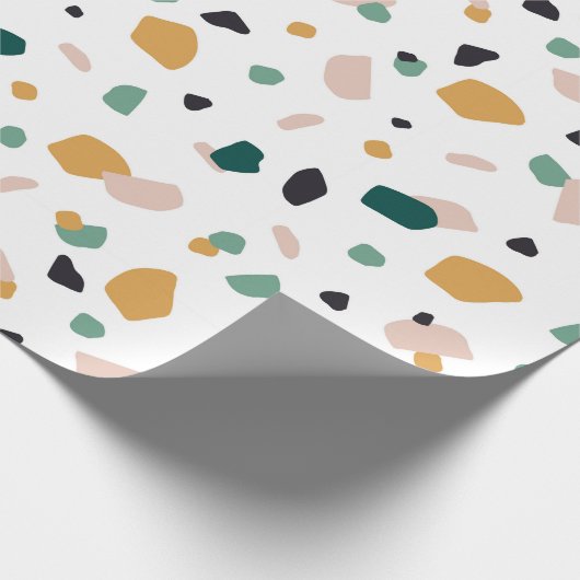 Farbiges Terrazzo-Muster Geschenkpapier (Ecke)