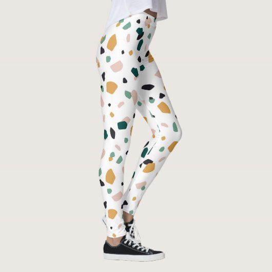 Farbiges Terrazzo-Muster Leggings (Rechts)