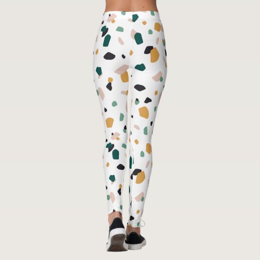 Farbiges Terrazzo-Muster Leggings (Rückseite)